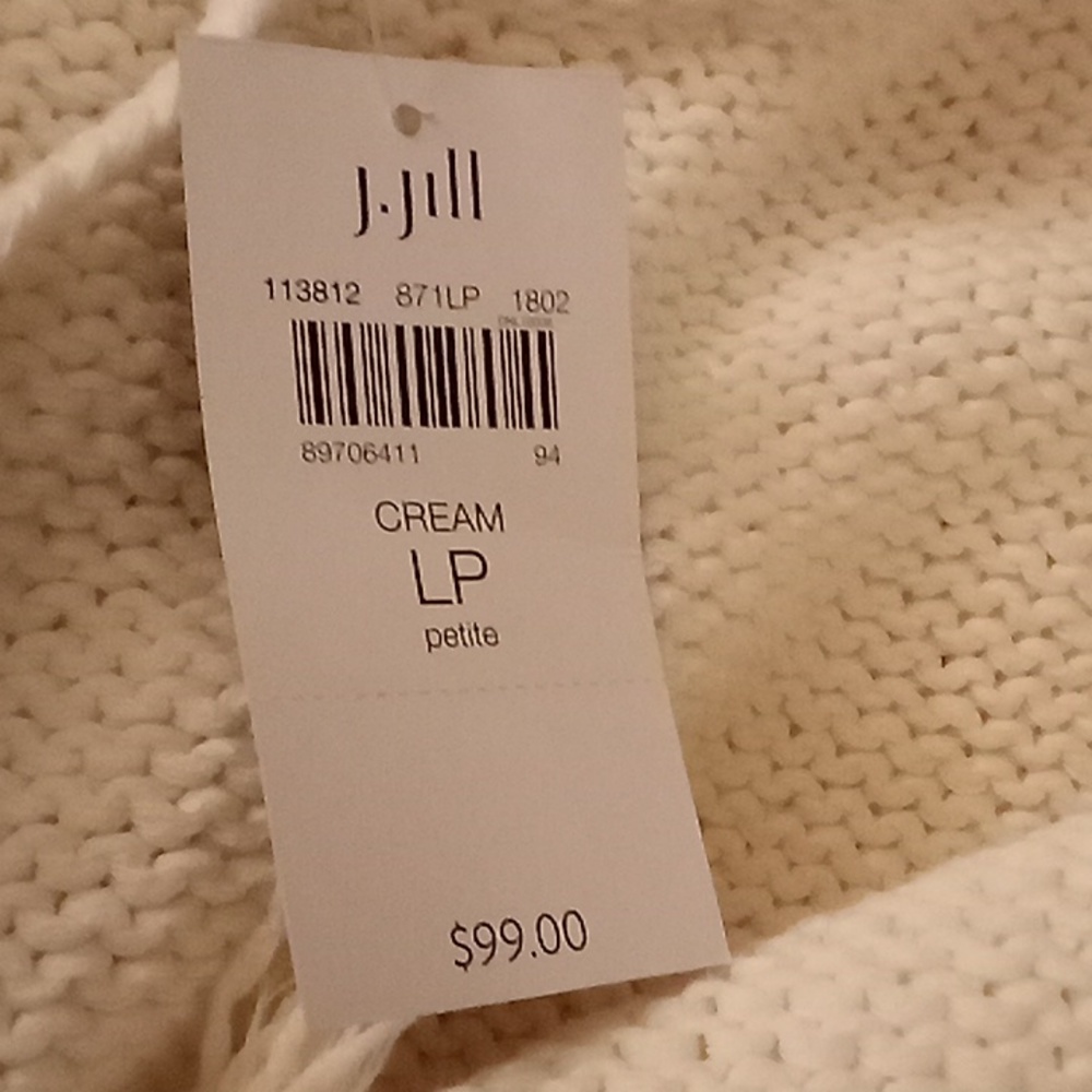 NEW J. Jill Women's Size L Cowel Neck Long Sleeves Cream Color Sweater B20 X P - Picture 13 of 13